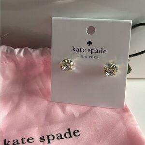 NWTKate Spade Lady Marmalade Stud Yellow Gold and Crystal Earrings - New on Card